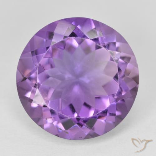 12.47ct Natural Violeta rosado Amatista, Redondo, VVS