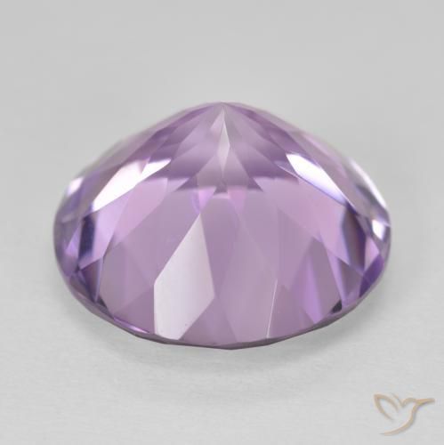 Amatista Violeta rosado natural de 12.84 ct, Redondo, VVS