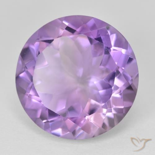 Amatista Violeta iris natural de 13.06 ct, Redondo, VVS