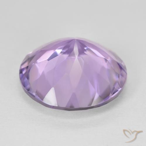 Amatista Violeta medio natural de 11.38 ct, Redondo, VVS-VS