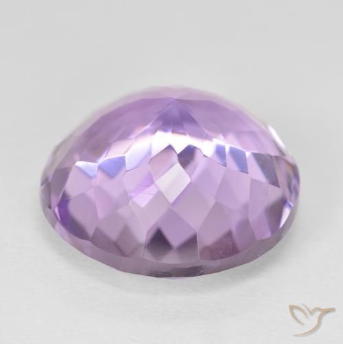Amatista Violeta medio natural de 13.48 ct, Redondo, VVS-VS