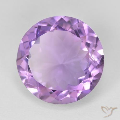 Amatista Violeta intenso natural de 10.49 ct, Redondo, VVS-VS