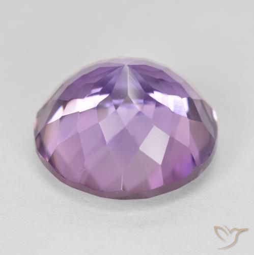 Amatista Violeta púrpura intenso natural de 12.59 ct, Redondo, VVS