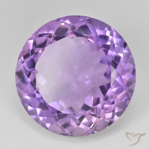 Amatista Violeta oscuro natural de 26.56 ct, Redondo, VVS