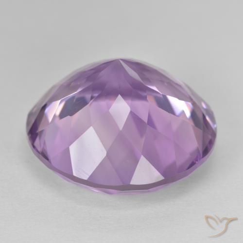Amatista Violeta oscuro natural de 26.56 ct, Redondo, VVS