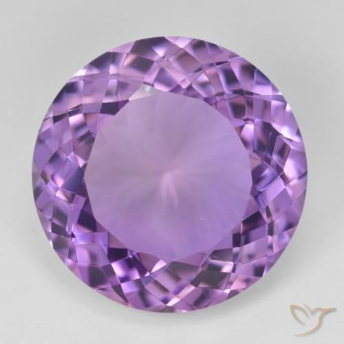 24.81ct Natural Violeta oscuro Amatista, Redondo, VVS