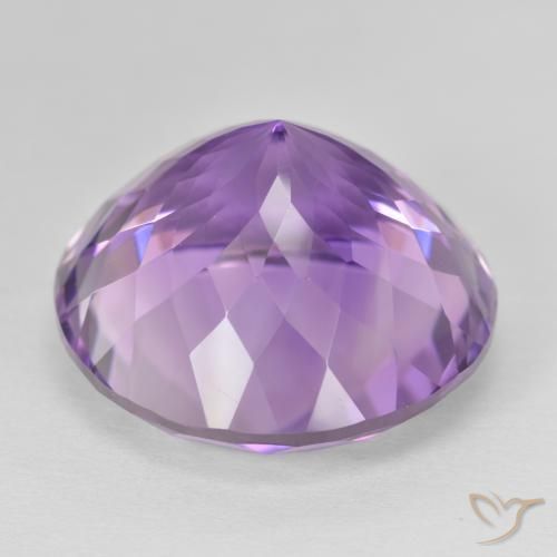 Amatista Violeta oscuro natural de 29.03 ct, Redondo, VVS