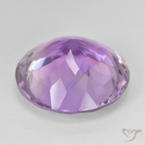 Amatista Medium Light Purplish-Violet natural de 23.46 ct, Redondo, VVS