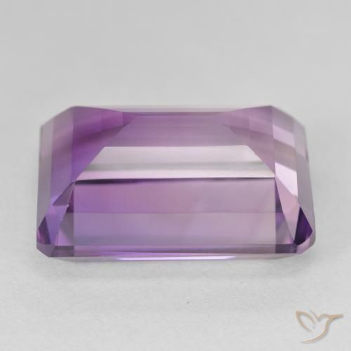 Amatista Violeta medio natural de 24.96 ct, Corte Octágono / Esmeralda, VVS-VS