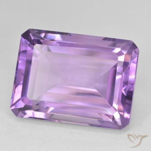 Amatista Violeta intenso natural de 24.08 ct, Corte Octágono / Esmeralda, VVS-VS