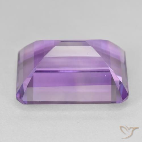 Amatista Violeta intenso natural de 24.08 ct, Corte Octágono / Esmeralda, VVS-VS