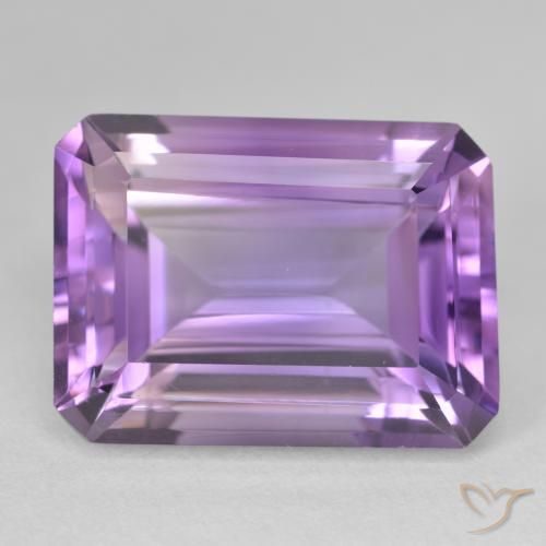 Amatista Violeta púrpura medio natural de 23.51 ct, Corte Octágono / Esmeralda, VVS-VS