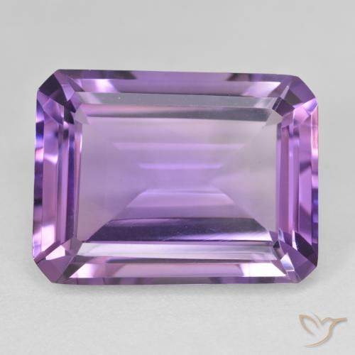 21.16ct Natural Violeta rosado Amatista, corte esmeralda, VVS