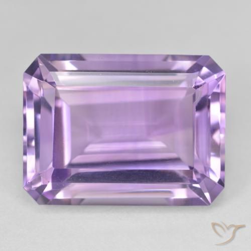 23.50ct Natural Violeta rosado Amatista, corte esmeralda, VVS
