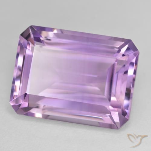 Amatista Violeta rosado natural de 23.50 ct, Corte Octágono / Esmeralda, VVS