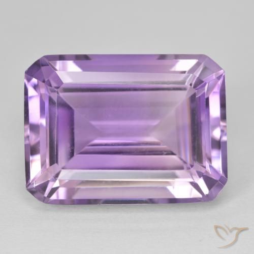 24.01ct Natural Medium Light Purplish-Violet Amatista, corte esmeralda, VVS