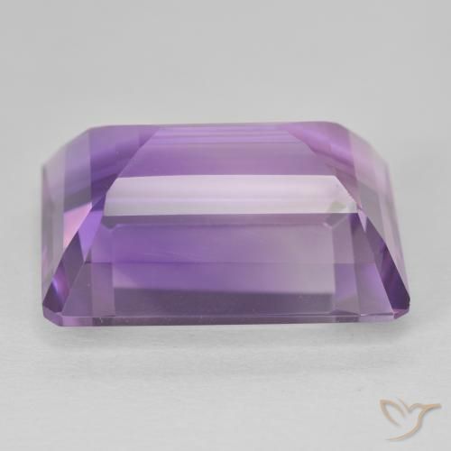 Amatista Medium Light Purplish-Violet natural de 22.54 ct, Corte Octágono / Esmeralda, VVS
