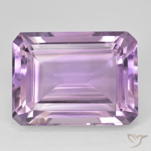 24.54ct Natural Violeta rosado medio Amatista, corte esmeralda, VVS