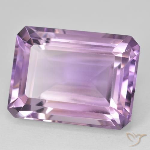 Amatista Violeta rosado medio natural de 24.54 ct, Corte Octágono / Esmeralda, VVS