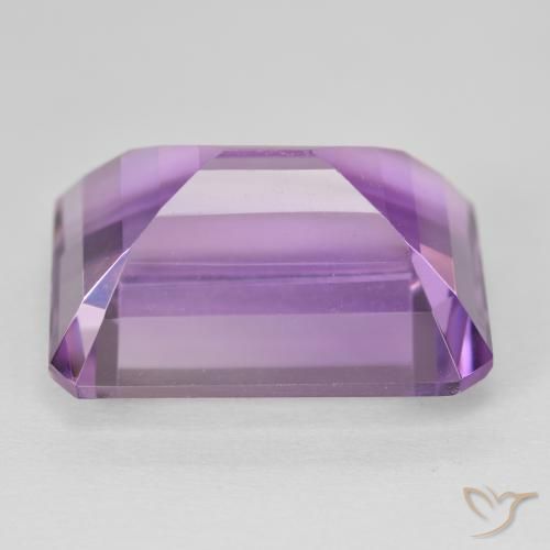 Amatista Violeta rosado medio natural de 24.54 ct, Corte Octágono / Esmeralda, VVS