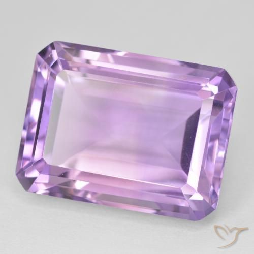 Amatista Violeta rosado natural de 24.90 ct, Corte Octágono / Esmeralda, VVS