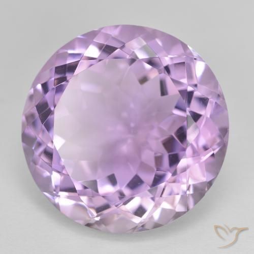 Amatista Violeta rosado natural de 26.13 ct, Redondo, VVS