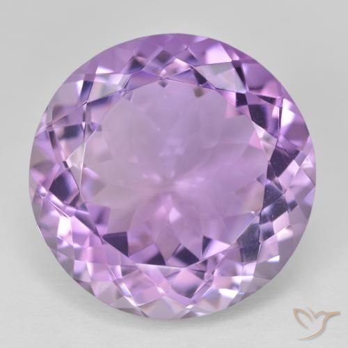 25.75ct Natural Violeta rosado Amatista, Redondo, VVS