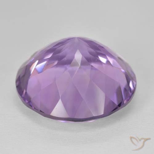 Amatista Violeta rosado natural de 26.75 ct, Redondo, VVS
