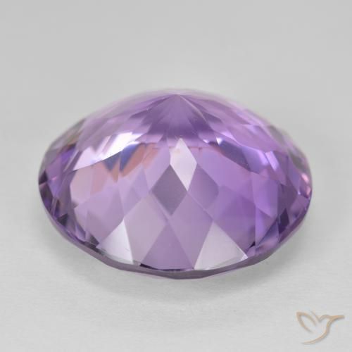 Amatista Violeta rosado natural de 24.86 ct, Redondo, VVS