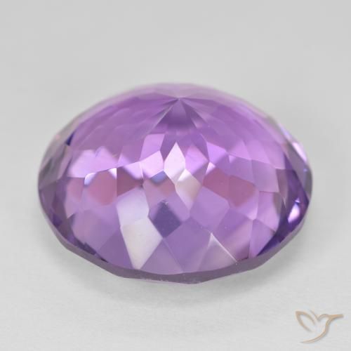 Amatista Violeta medio natural de 26.15 ct, Redondo, VVS
