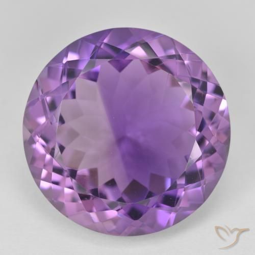 24.55ct Natural Violeta medio Amatista, Redondo, VVS