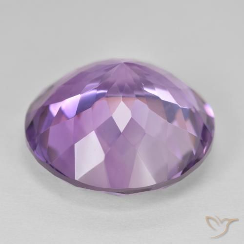 Amatista Violeta rosado natural de 26.00 ct, Redondo, VVS