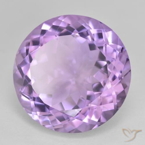 Amatista Violeta rosado natural de 26.02 ct, Redondo, VVS