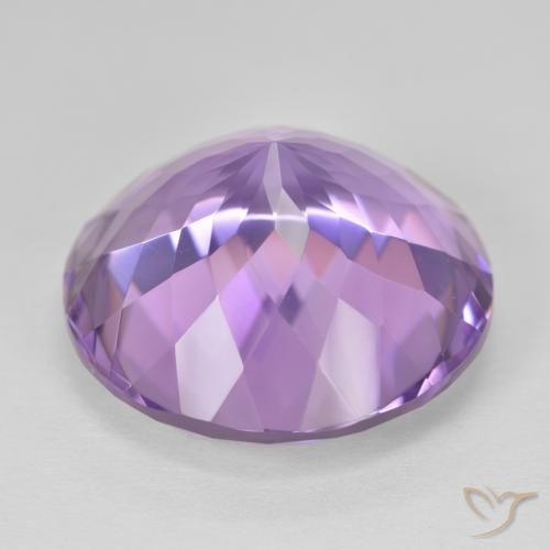 Amatista Violeta rosado natural de 26.02 ct, Redondo, VVS