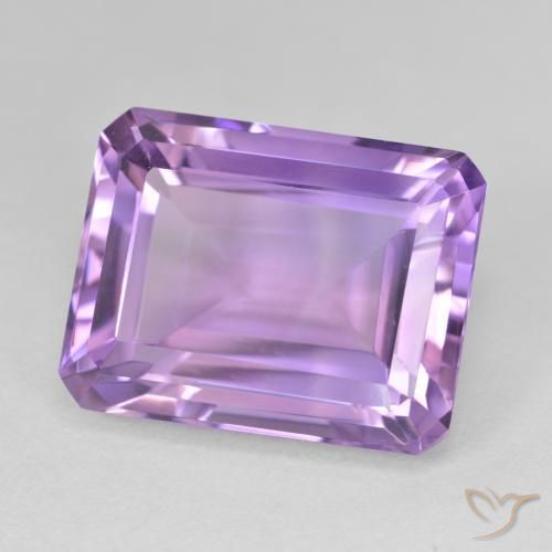 Amatista Violeta iris intenso natural de 18.88 ct, Corte Octágono / Esmeralda, VVS-VS