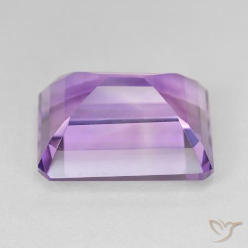 Amatista Violeta iris intenso natural de 18.88 ct, Corte Octágono / Esmeralda, VVS-VS