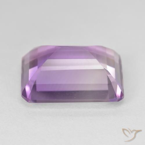 Amatista Violeta medio natural de 16.89 ct, Corte Octágono / Esmeralda, VVS-VS