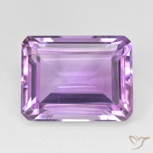 19.33ct Natural Violeta rosado medio Amatista, corte esmeralda, VVS-VS