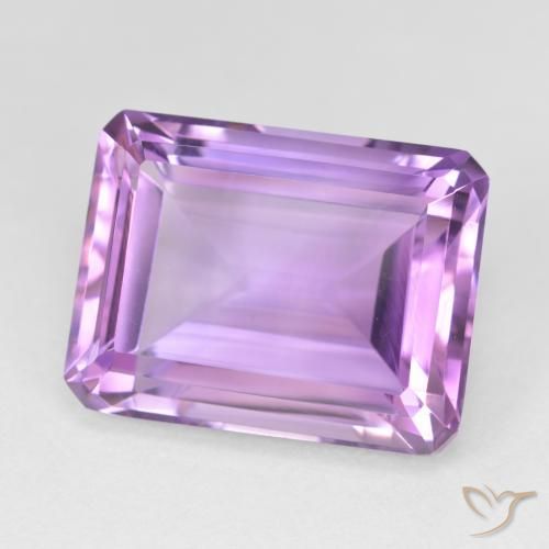 Amatista Violeta rosado medio natural de 19.33 ct, Corte Octágono / Esmeralda, VVS-VS