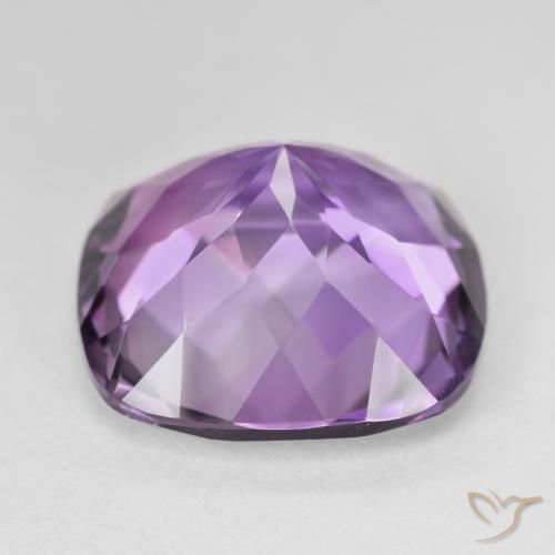 Amatista Violeta medio natural de 19.07 ct, Forma Cojín, VVS