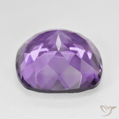 Amatista Violeta medio natural de 22.50 ct, Forma Cojín, VVS