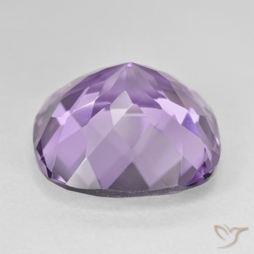 Amatista Violeta medio natural de 21.31 ct, Forma Cojín, VVS