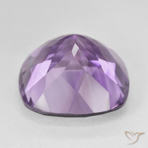 Amatista Violeta medio natural de 22.72 ct, Forma Cojín, VVS