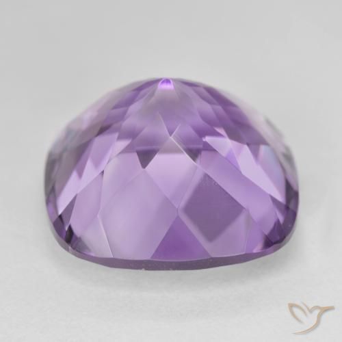 Amatista Violeta iris intenso natural de 22.36 ct, Forma Cojín, VVS