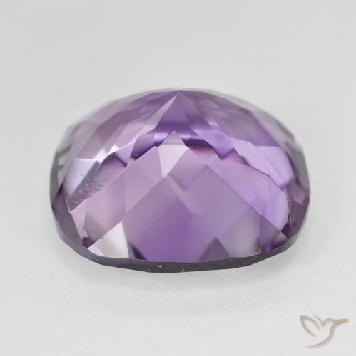 Amatista Violeta medio natural de 20.42 ct, Forma Cojín, VVS