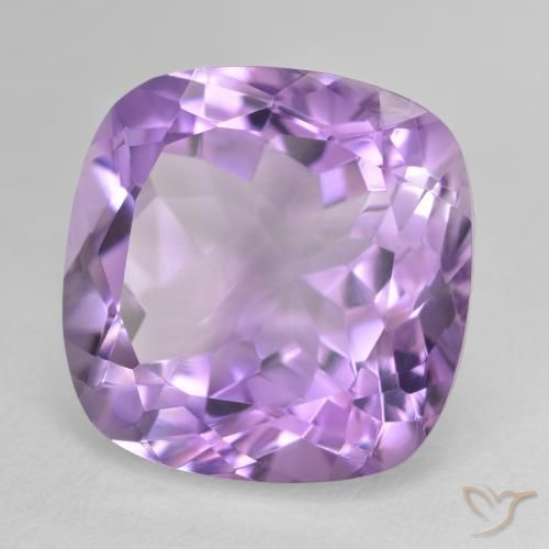 Amatista Violeta oscuro natural de 13.78 ct, Forma Cojín, VVS