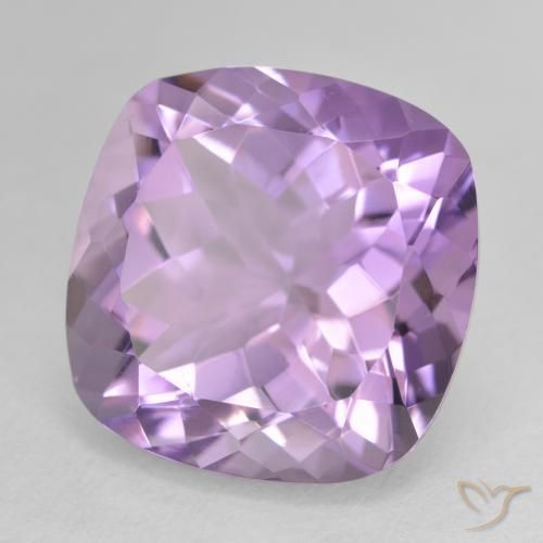 Amatista Violeta iris natural de 12.89 ct, Forma Cojín, VVS