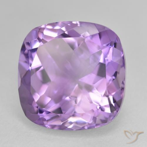 Amatista Violeta rosado natural de 13.73 ct, Forma Cojín, VVS