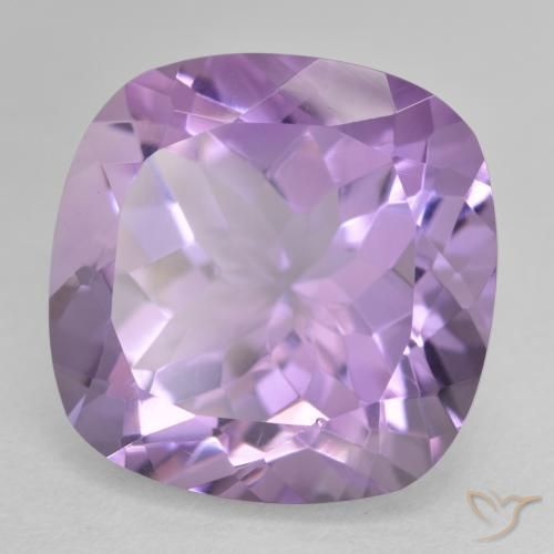 Amatista Violeta medio natural de 16.45 ct, Forma Cojín, VVS