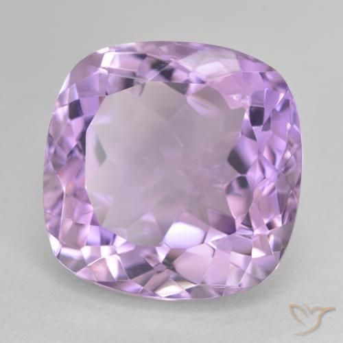 Amatista Violeta rosado natural de 14.24 ct, Forma Cojín, VVS